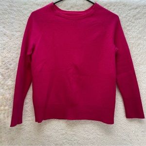 Barbie pink scoop neck cashmere sweater